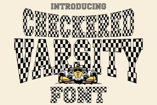 Checkered Varsity Font